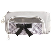 #クラックス 収納用品 ボクシーポケットペンケース  グレーチェック 130656