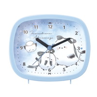 #クラックス インテリア用品 スクエアライトクロック  モノクロシマエナガ 130748