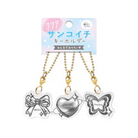 #クラックス 身辺雑貨 クリアサンコイチキーホルダー  メタリッククール 133961