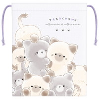 #クラックス ランチ雑貨 マチ付き巾着  タロチャンズ･ニャンタロズ 136094