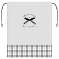 #クラックス ランチ雑貨 マチ付き巾着  リボン 136109