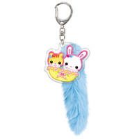 #クラックス 身辺雑貨 しっぽ付きキーホルダー  フワフワラビチャン／リス 136351