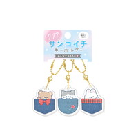 #クラックス 身辺雑貨 クリアサンコイチキーホルダー  ポケット 137274