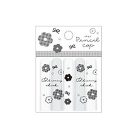 #クラックス 筆記関連小物 ユルフラワー鉛筆キャップ  ブルーミングチェック 137811