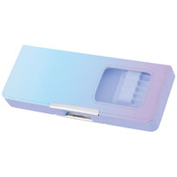 #クラックス 収納用品 タフティコンパクト両面開きペンケース  ブルーラベンダー 138181