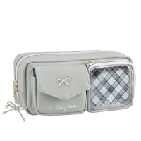 #クラックス 収納用品 アウトポケットペンケース  グレーチェック 138193