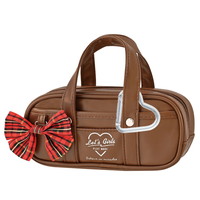 #クラックス 収納用品 スクバ風ペンケース  ブラウン 138195