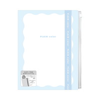 #クラックス ファイリング用品 PLAINCOLORロゴテープ付きクリアファイル 6P ニュアンスブルー 138599