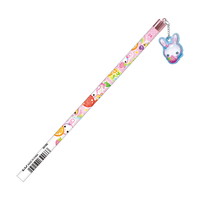 #クラックス 鉛筆 うるちゅるチャーム付き鉛筆 2B フワフワラビチャン 139063