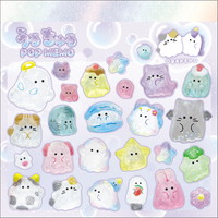 #クラックス メモ帳 うるちゅるスクエアメモ  オバケーヌ 139077