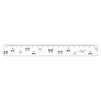 #クラックス 筆記関連小物 メタリックライクスリム定規 17cm メタルモチーフ 139190