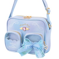 #クラックス 身辺雑貨 ジュニア合皮ミニショルダーバッグ  ブルー･ニコポケ 139503