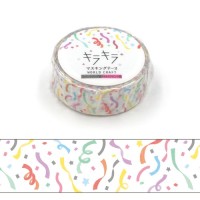 #ワールドクラフト マスキングテープ キラキラマスキングテープ confetti 幅15mm×長さ5m confetti KRMT15-093