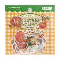 #ワールドクラフト フレークシール どうぶつたちのたのしいひびフレークシール 30枚入り（10柄×3枚） Red panda AFS-005