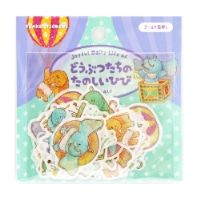 #ワールドクラフト フレークシール どうぶつたちのたのしいひびフレークシール 30枚入り（10柄×3枚） Elephant AFS-006