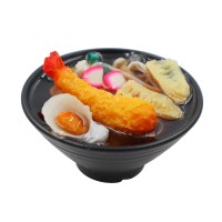 #ワールドクラフト 事務小物 食品サンプルどんぶりマグネット  エビフライ＆筍麺 DON-MA005