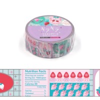 #ワールドクラフト クラフト用品 キラキラマスキングテープ 5m巻 Strawberry KRMT15-101