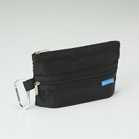 #ガルフストリーム メッシュケース メッシュ＆ジップマルチケースミニ カラビナ付 ブラック MMC-MN-01