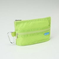 #ガルフストリーム メッシュケース メッシュ＆ジップマルチケースミニ カラビナ付 ライトグリーン MMC-MN-04
