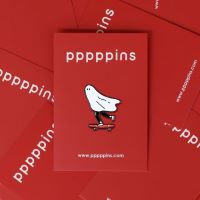 #moments(国内販売のみ・モールサイトでの販売不可） ピンズ ピンズ（pppppins） 受け部分凹：ラバー E SKATEBOARD RED PPP002-E