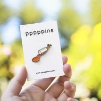 #moments(国内販売のみ・モールサイトでの販売不可） ピンズ ピンズ（pppppins） 受け部分凹：ラバー D Fallen Water Glass/Orange PPP003-D