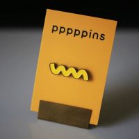 #moments(国内販売のみ・モールサイトでの販売不可） ピンズ ピンズ（pppppins） 受け部分凹：ラバー R YELLOW SQUIGGLE PPP002-R