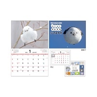 #komamono 季節商品 カレンダー2026 ウオール＆デスクカレンダー ふくふくまんまるシマエナガ KO635823