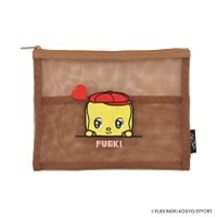 #日本出版販売(国内販売のみ） 身辺雑貨 OldResta･刺繍メッシュポーチ Ｌ フエキ･ブラウン OR904138