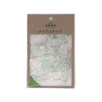 #komamono スタンプ ビビッと！鳥獣戯画クリアスタンプ  かえる KO906026