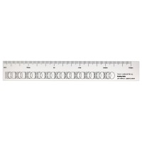 #ラダイト 定規 Etching Ruler  オーバル LDTIER4-25