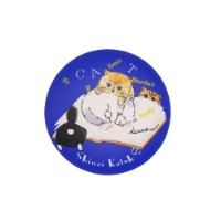 #木野瀬印刷  ぷにぷに缶バッジ My dear cats  読書 PK-01004