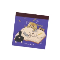 #木野瀬印刷  ブロックメモ My dear cats 100枚　4柄 読書 BM-01072