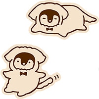 #エルコミューン ・シール 着ぐるみ ダイカットステッカー  Kigurumi Inu STC-004