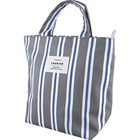 #エルコミューン ランチ小物 ローリエ・保冷ランチトート L Stripe Dark Gray CLB-730