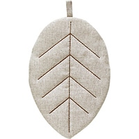 #エルコミューン キッチン雑貨 リーフポットマット  Beige KIN-002