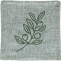 #エルコミューン キッチン雑貨 刺繍コースター  Olive KIN-103