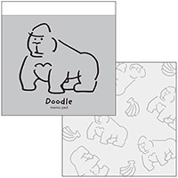 #エルコミューン メモ スクエアメモパッド  Gorilla MMP-028