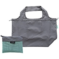 #エルコミューン 身辺雑貨 ローリエ ツートーン 保冷ショッピングバッグ  Dark Gray×Mint EBA-307