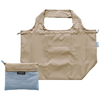 #エルコミューン 身辺雑貨 ローリエ ツートーン 保冷ショッピングバッグ  Beige×Saxe EBA-308