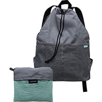 #エルコミューン 身辺雑貨 ローリエ 保冷ショッピングバックパック  Dark Gray×Mint EBA-405