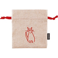 #エルコミューン ランチ関連小物 ドゥードゥル･ミニ巾着袋  Cat LNC-1601