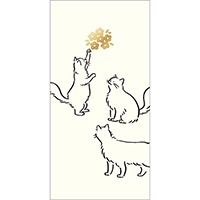 #エルコミューン 慶弔用品 マティータ長ぽち袋 3枚入 キャット MTT-010