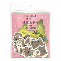 #シール堂 シール バナナペーパーフレークシール･絶滅危惧種 8種×各4枚入 コアラ bp-fs-10009