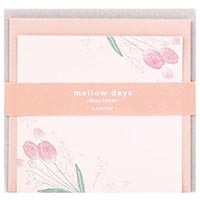 #ラボクリップ レターセット メローデイズ／ミニレター 便箋6枚封筒3枚 チューリップ A24-MDML-TU