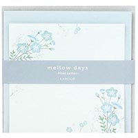 #ラボクリップ レターセット メローデイズ／ミニレター 便箋6枚封筒3枚 ネモフィラ A24-MDML-NF