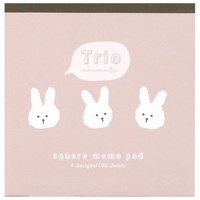 #ラボクリップ メモ トリオ／メモ 3柄×60枚 ｳｻｷﾞ TRME01-US