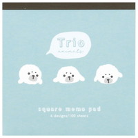 #ラボクリップ メモ トリオ／メモ 3柄×60枚 ｺﾞﾏﾌｱｻﾞﾗｼ TRME01-GA