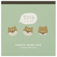 #ラボクリップ メモ トリオ／メモ 3柄×60枚 ｼﾊﾞｲﾇ TRME01-SB