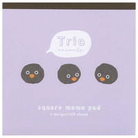 #ラボクリップ メモ トリオ／メモ 3柄×60枚 ﾍﾟﾝｷﾞﾝ TRME01-PN