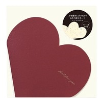 #ラボクリップ レター スクラップカード･ハートＳ 封筒付 レッド SCCD34-RD